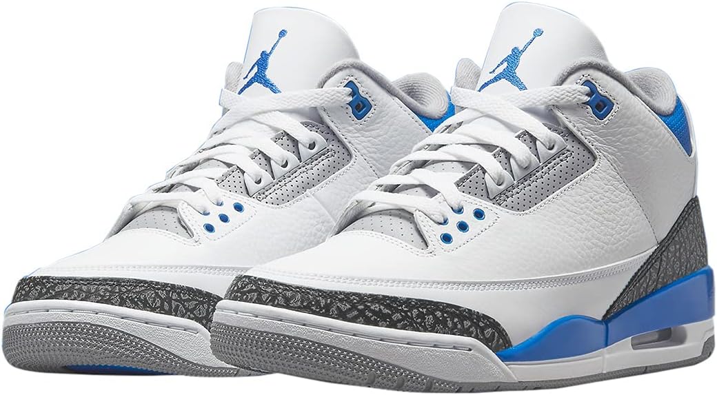 Мужские кроссовки Nike Jordan Air 3 Retro CK5692 600, белый/синий — фото 3
