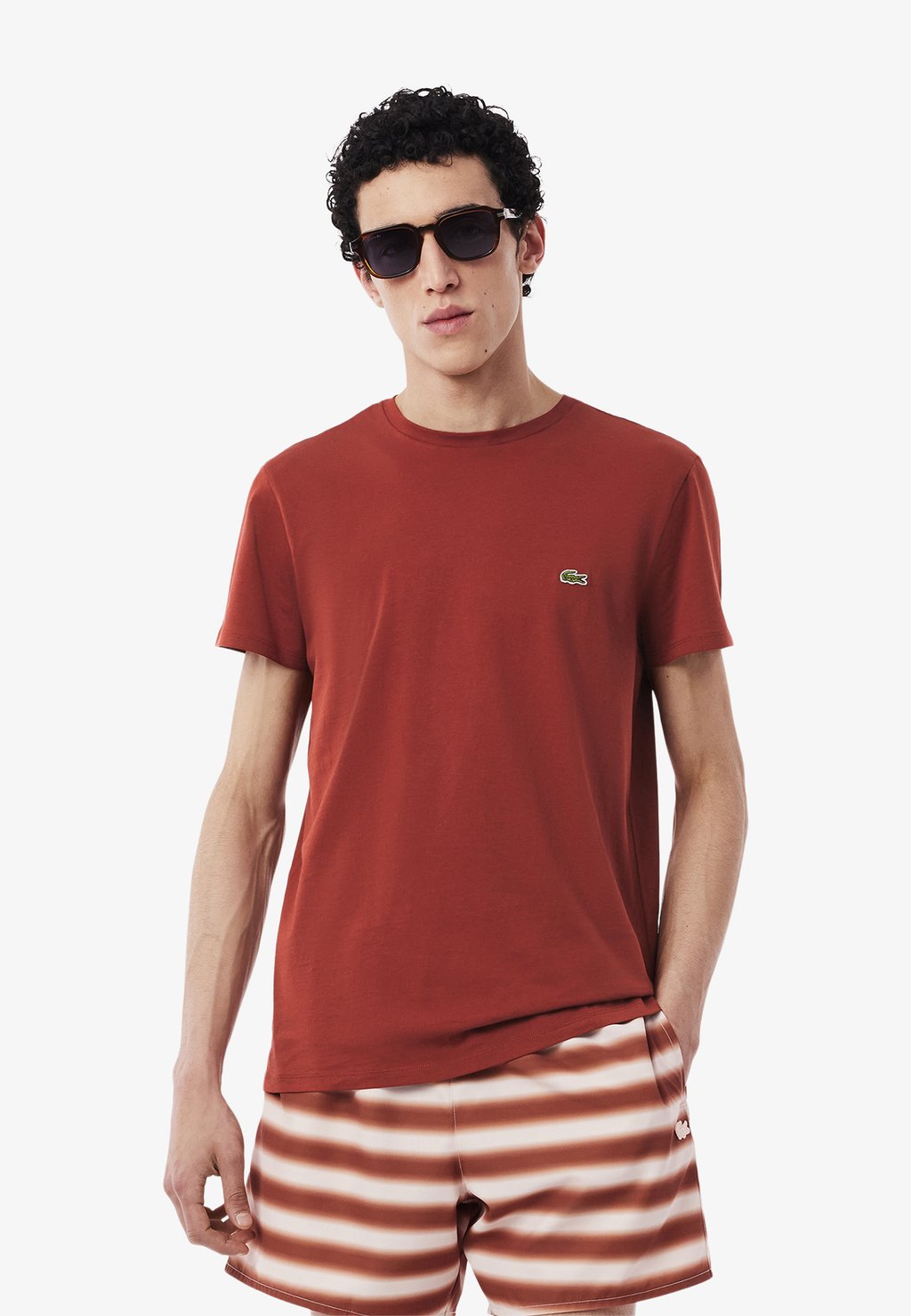 

Базовая футболка Lacoste, коричневый