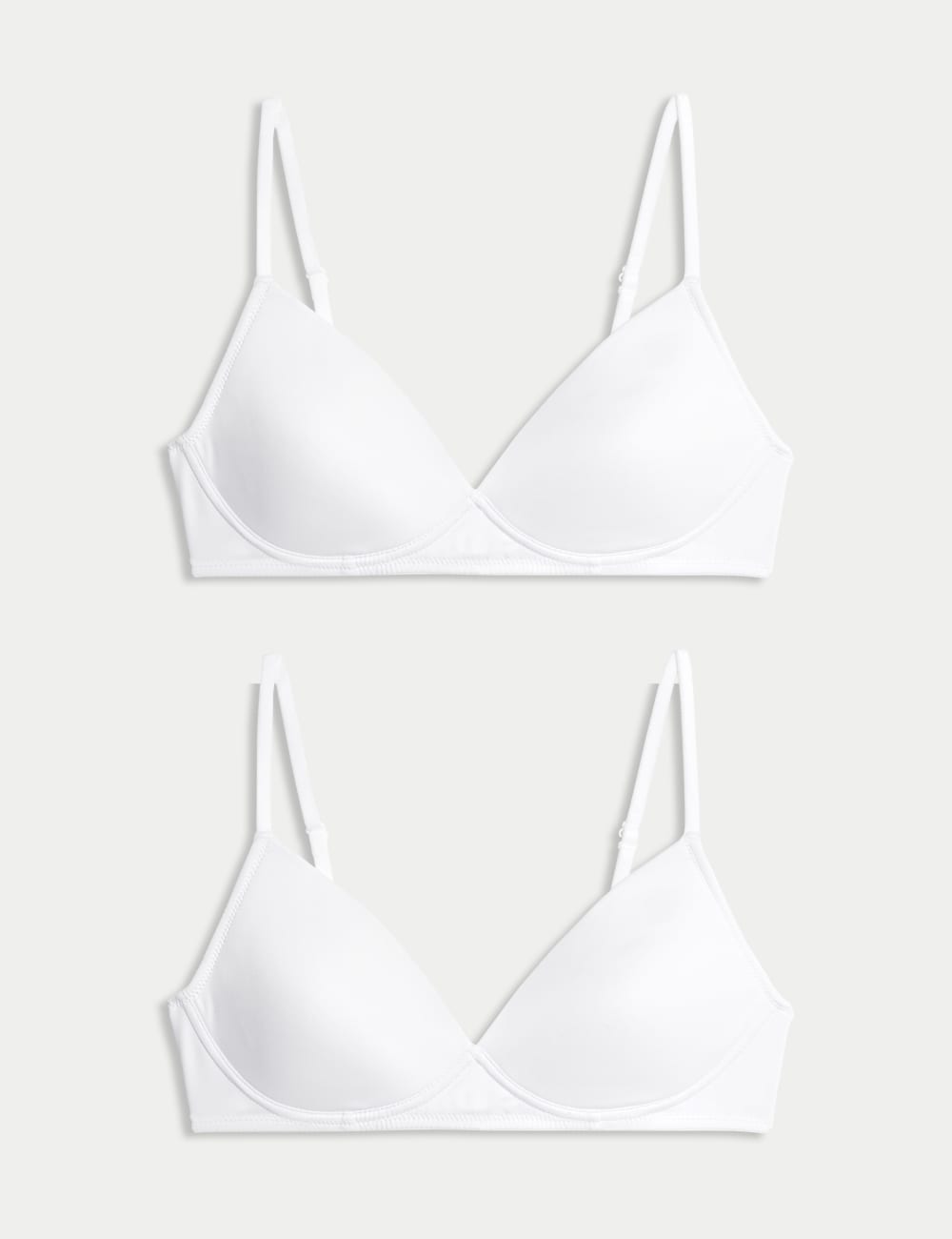 

2 пары бюстгальтеров без косточек First Bras AA-D Marks & Spencer, цвет White/white