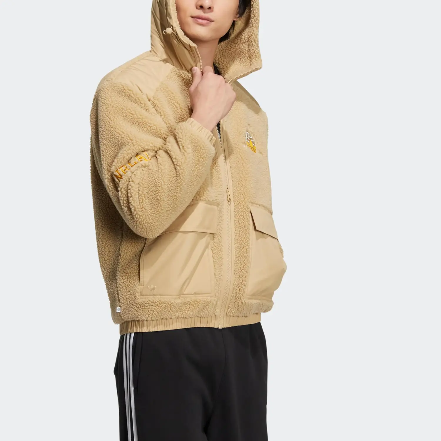 Куртка Mc Sherpa унисекс желтая Adidas Originals, желтый — фото 3