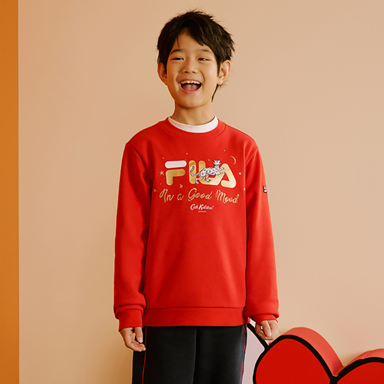 Детская толстовка FILA KIDS, красный — фото 3