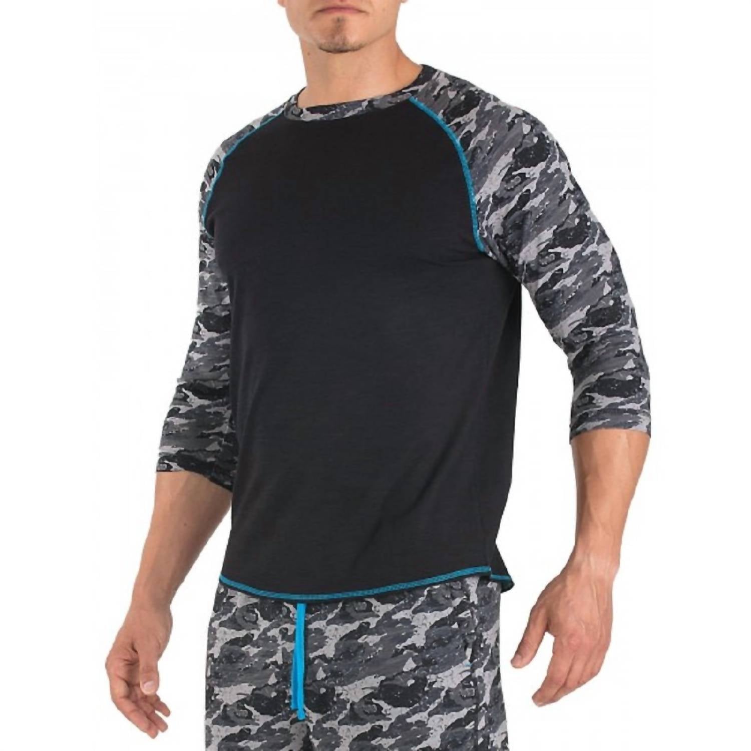 

Футболка бейсбольная Slub Jersey черного цвета Papi
