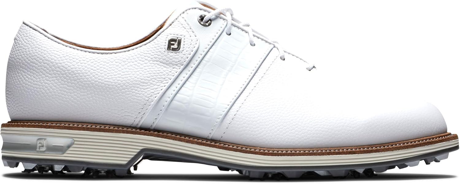 Мужские гольф-ботинки FootJoy серии Premiere Packard прошлого сезона, бело-черные, размер 10,5, белый — фото 2