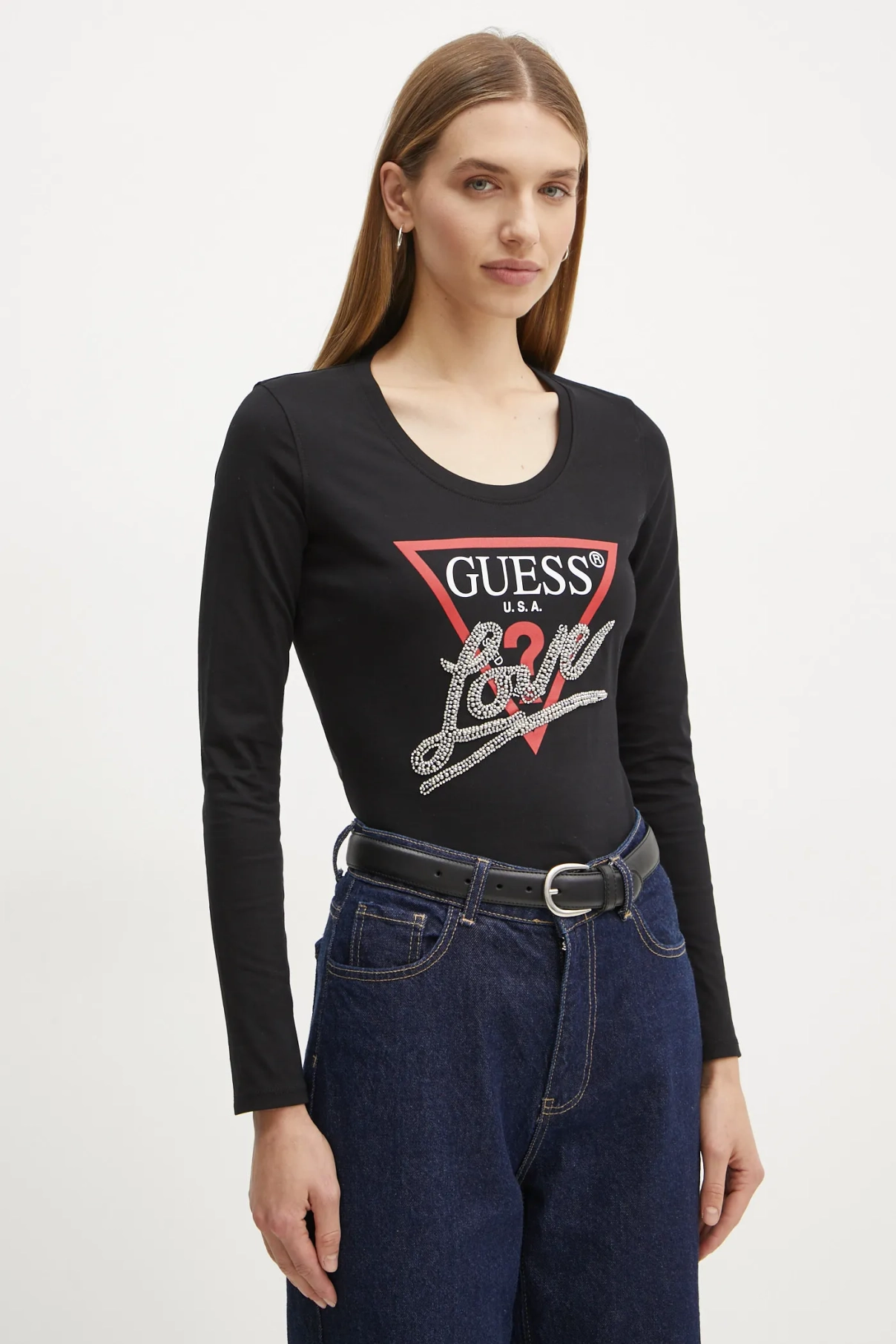 

Футболка с длинным рукавом Guess, черный