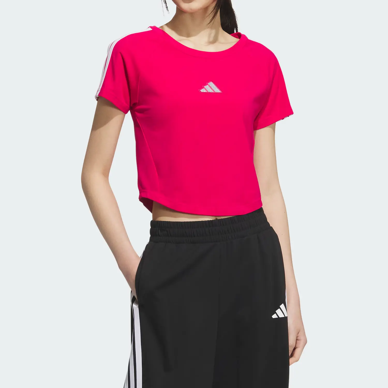 Adidas Футболка Women's Eye Catching Pink/White — фото 2