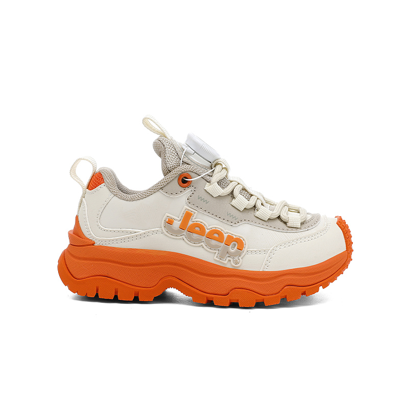Беговые кроссовки Running Collection Synthetic Leather Low top для детей Jeep, бежевый оранжевый — фото 4