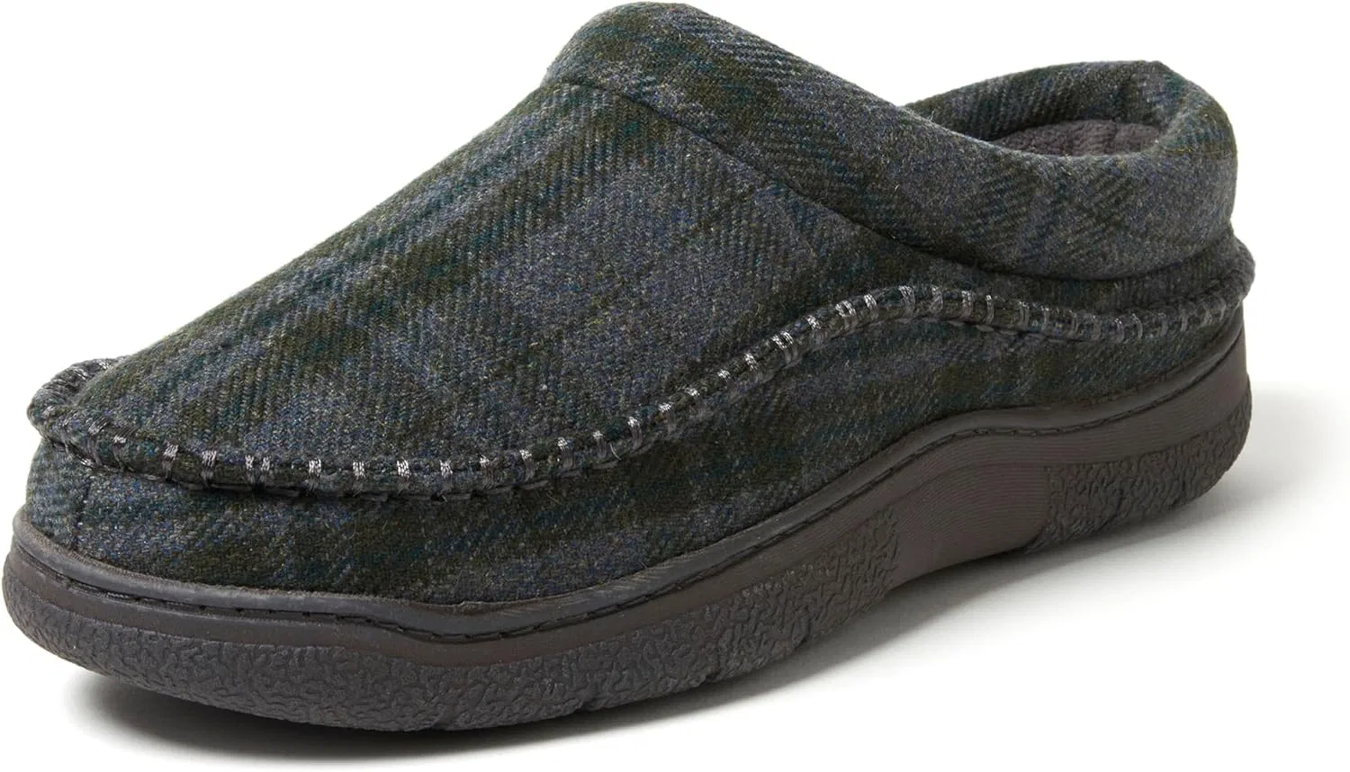 Тапочки с памятью формы Dearfoams, синяя клетка