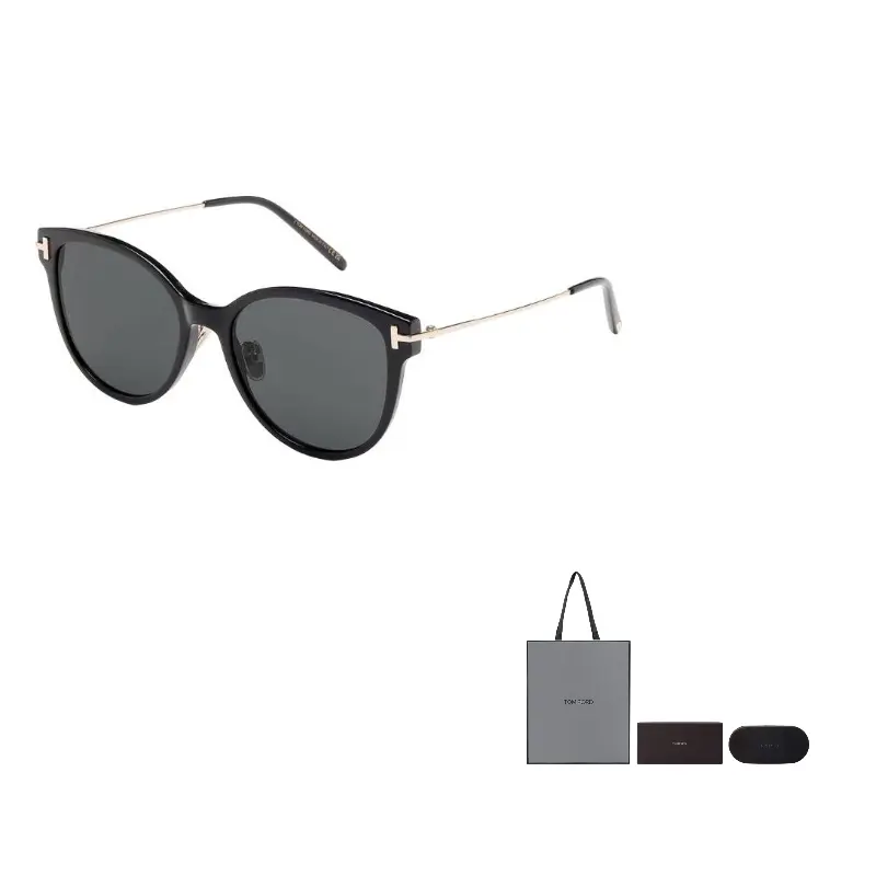 

TOM FORD Ацетатные овальные солнцезащитные очки унисекс черные, Black