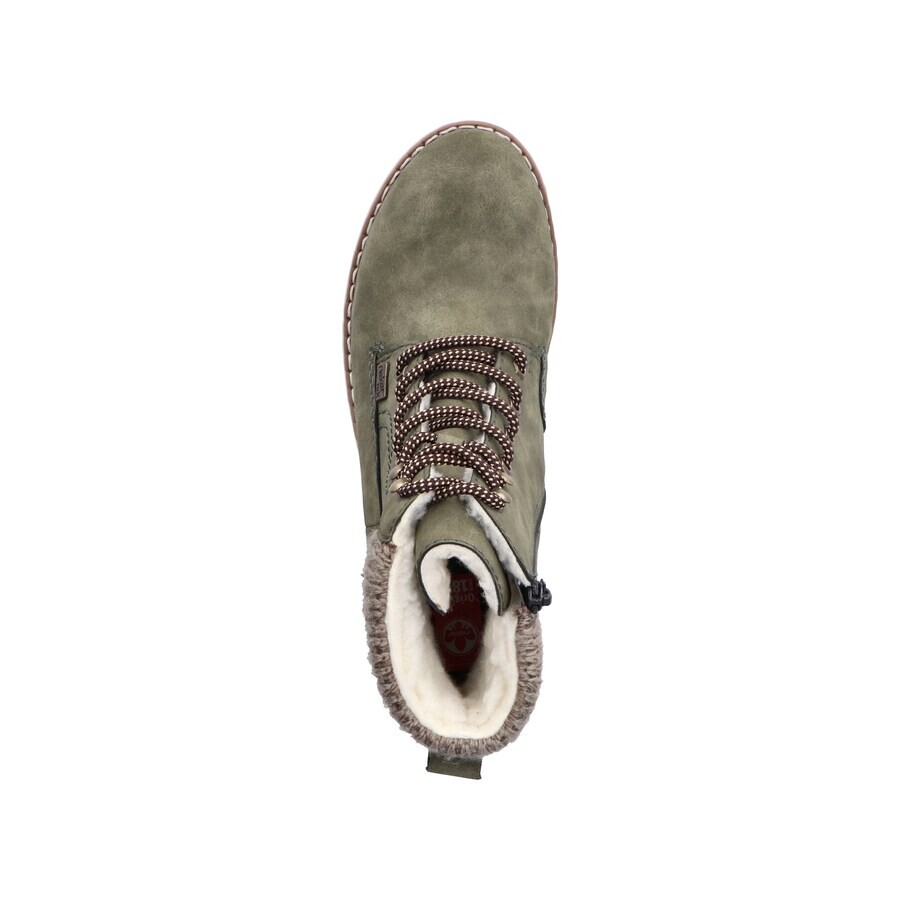 Ботинки женские Rieker Lace-Up Ankle Boots на шнуровке, зеленый — фото 4