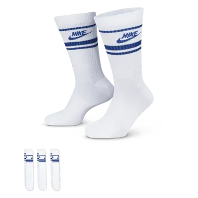 Носки Nike Sportswear Dri-FIT Everyday Essential Crew (3 шт), цвет White/Game Royal/Game Royal