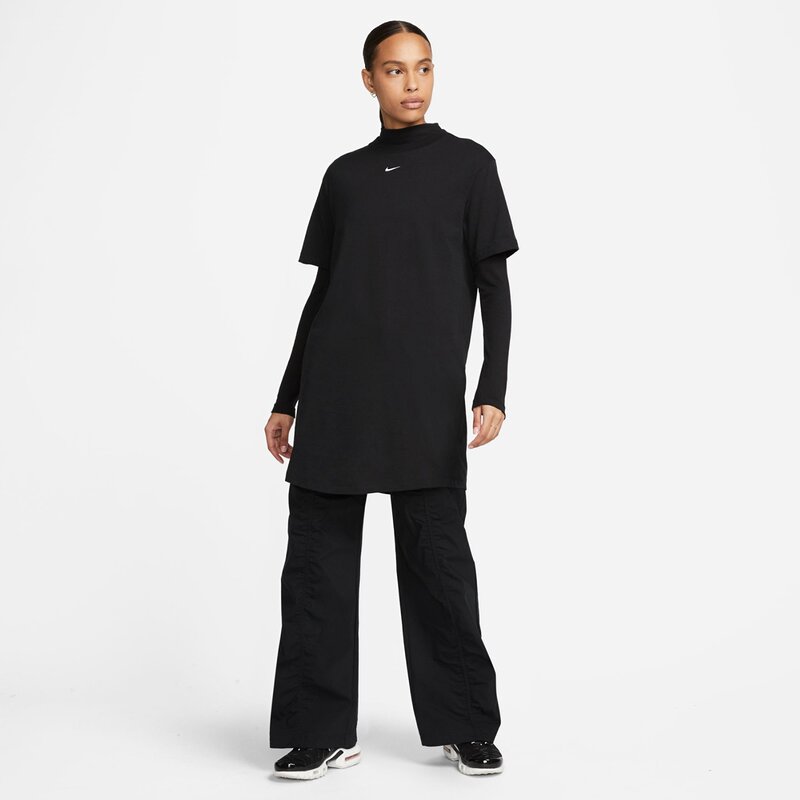 Dress w nsw essntl ss dress tshrt Nike, черный — фото 3