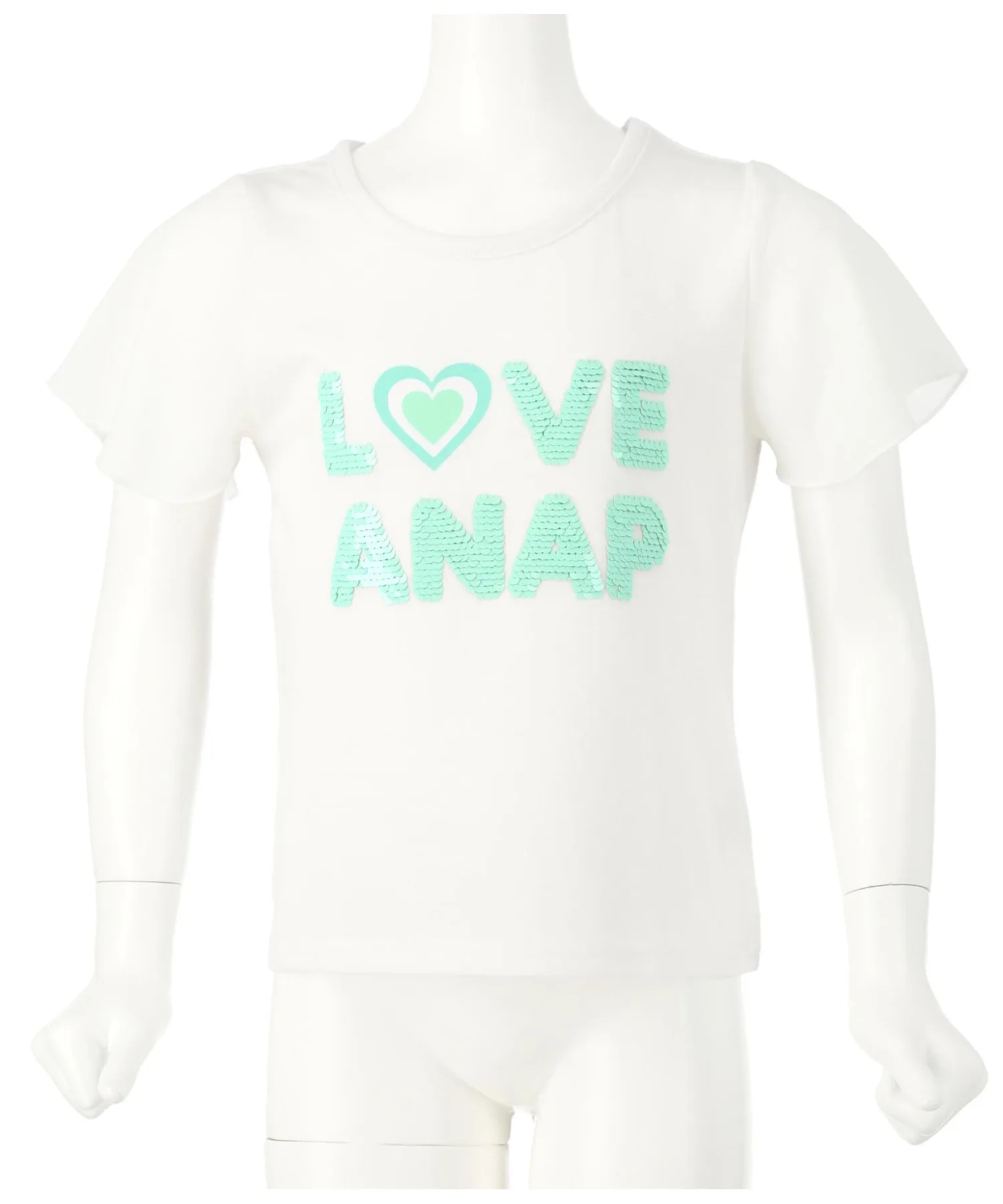 Детская футболка с пайетками ANAP kids белая