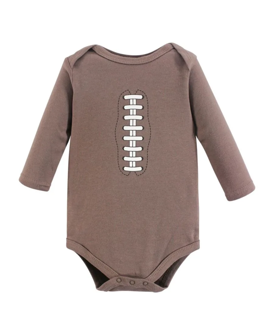 Хлопковые боди с длинными рукавами, комплект из 3 штук Hudson Baby, Football Mvp — фото 2