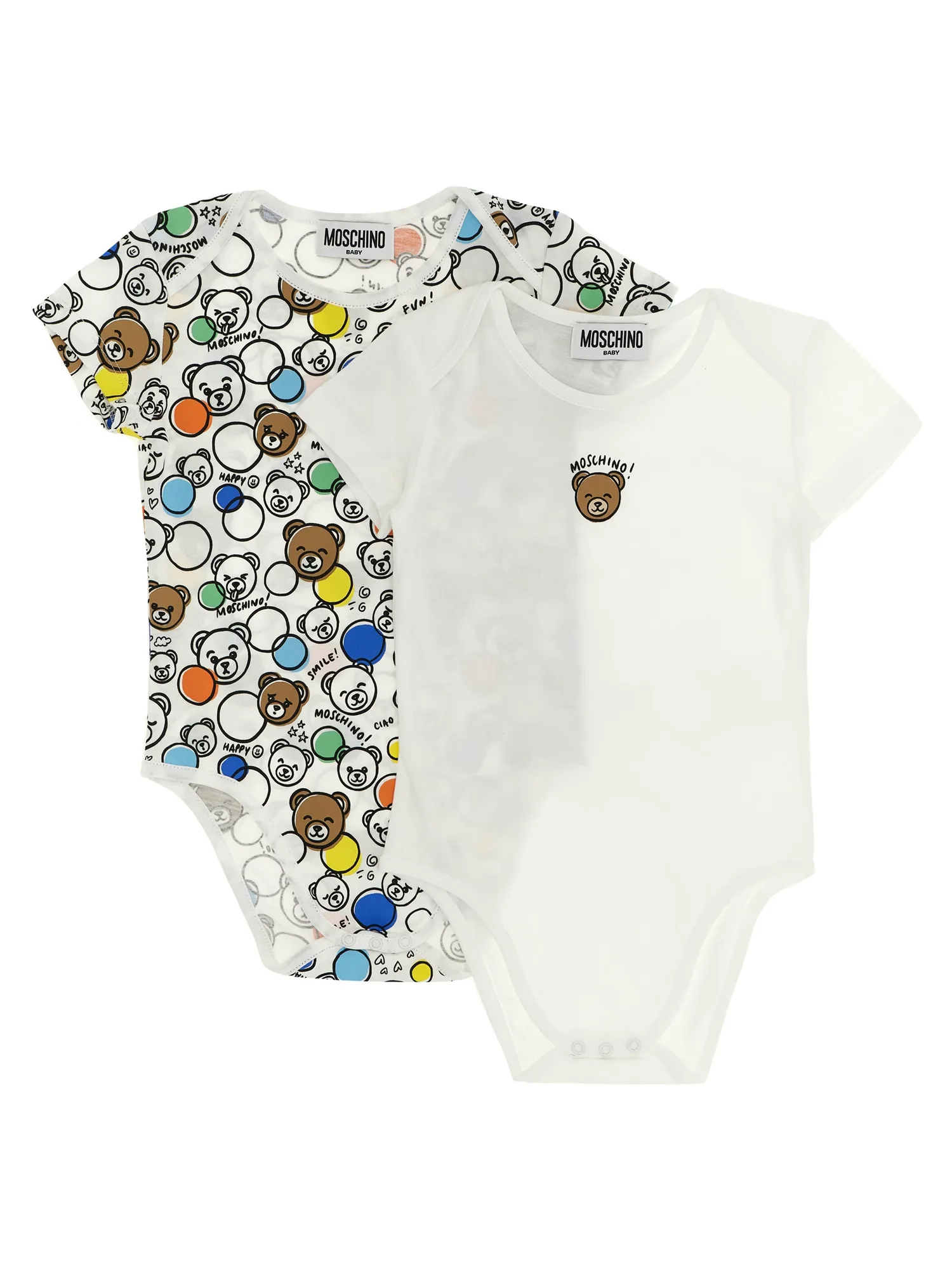 Комплект из двух боди «Медвежонок» MOSCHINO BABY, мультиколор