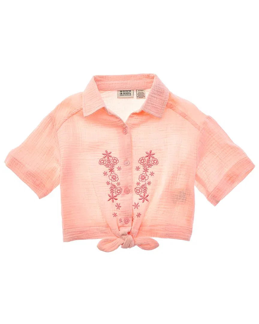Свободная рубашка с узлом «Скотч и содовая» SCOTCH & SODA, розовый