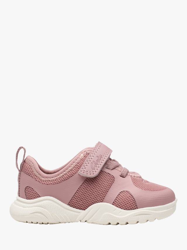 

Детские кроссовки Feather Ath с панелями Clarks, Dusty Pink