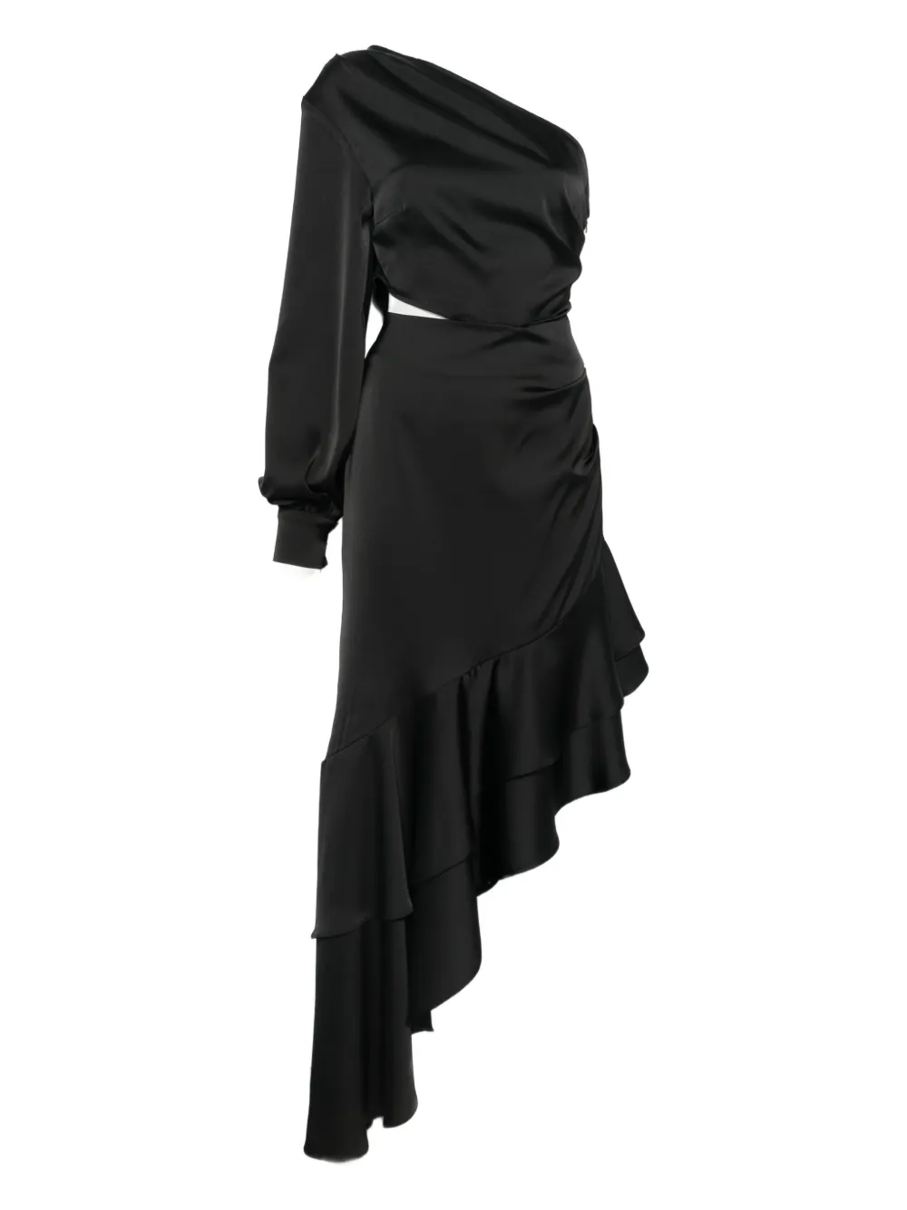 

Платье миди Aruna с оборкой по подолу Rhizome, черный