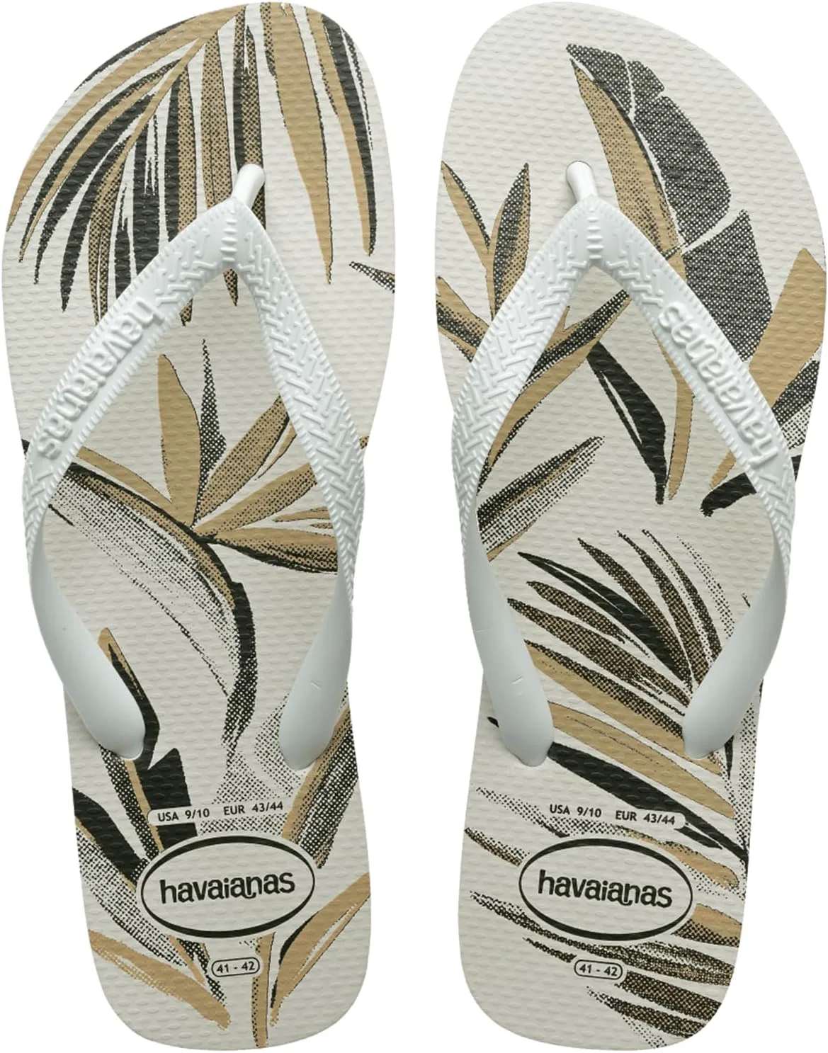 Havaianas Мужские вьетнамки Aloha БЕЛЫЙ/БЕЛЫЙ/ОЛИВКОВЫЙ ЗЕЛЕНЫЙ