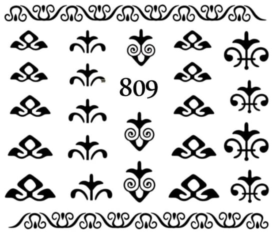 

Водные наклейки для ногтей - №809, Raisin