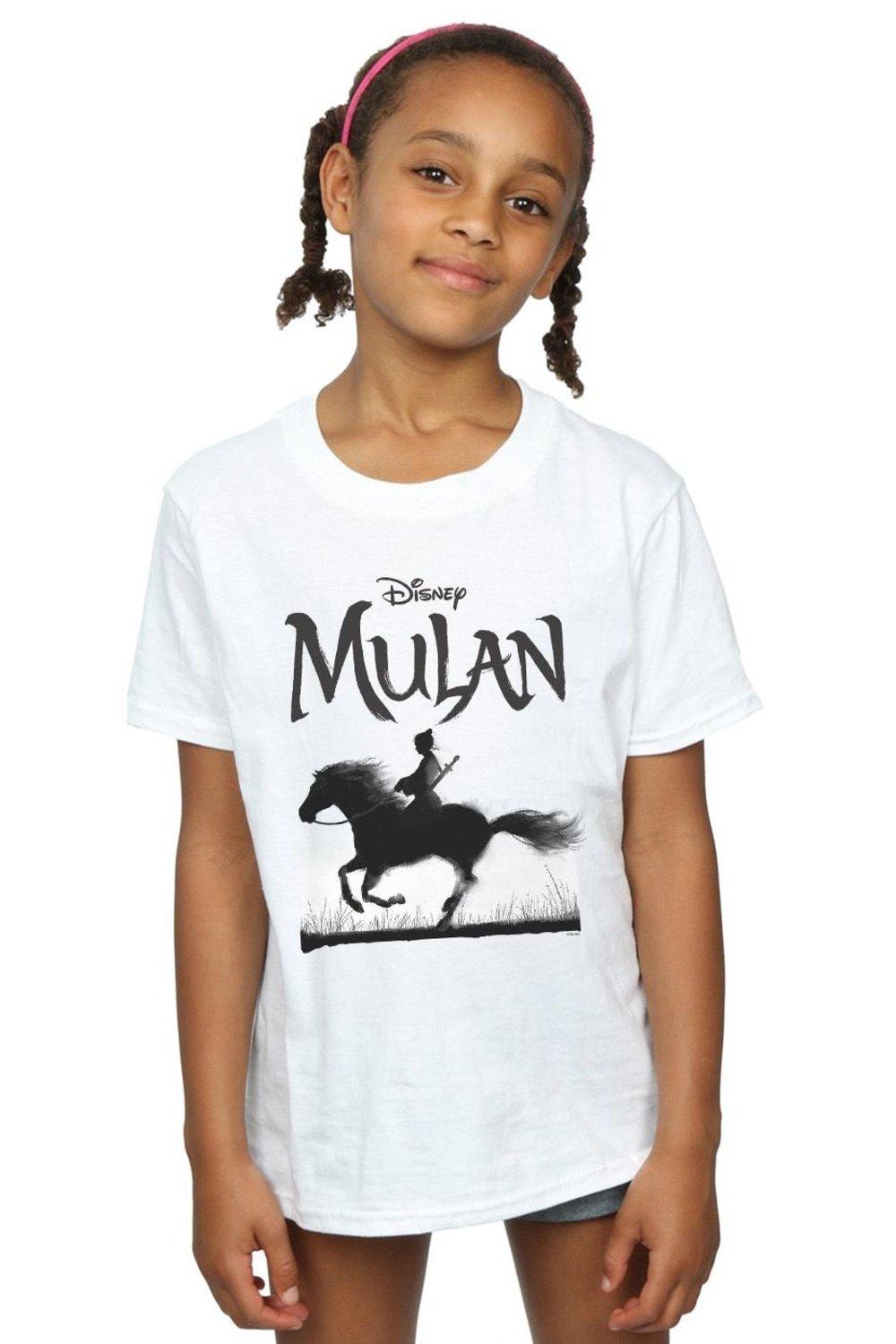 

Хлопковая футболка Mulan Movie Mono Horse Disney, белый