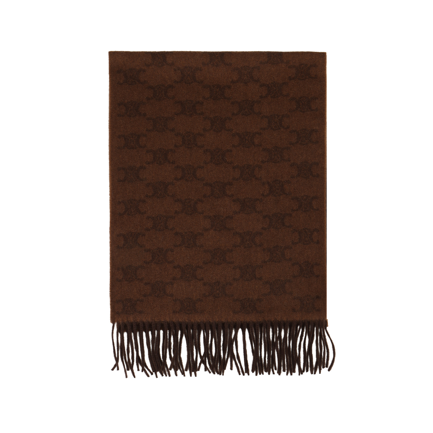 

CELINE Шарф из кашемира с монограммой In Monogram, Brown
