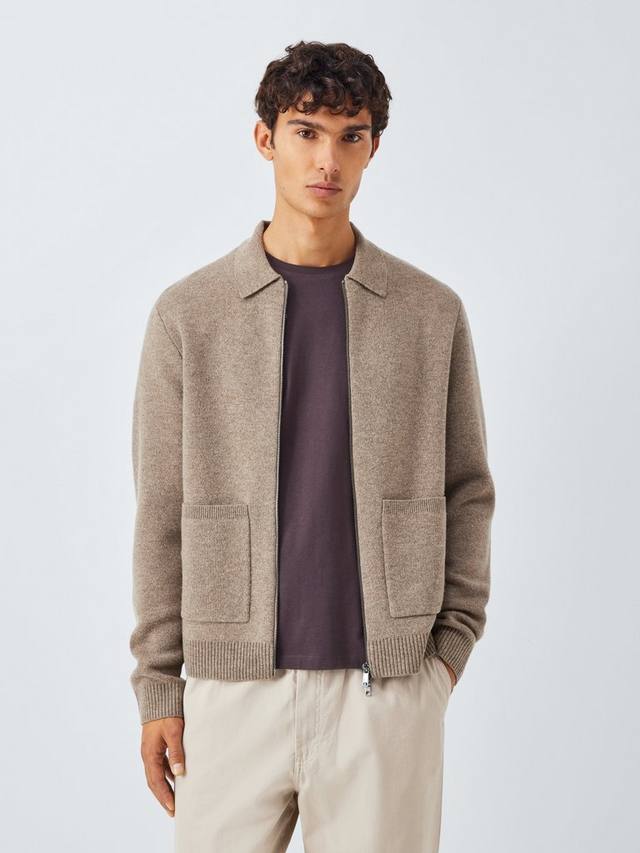 

Кардиган на молнии из смесовой ламы Kin, Pigeon