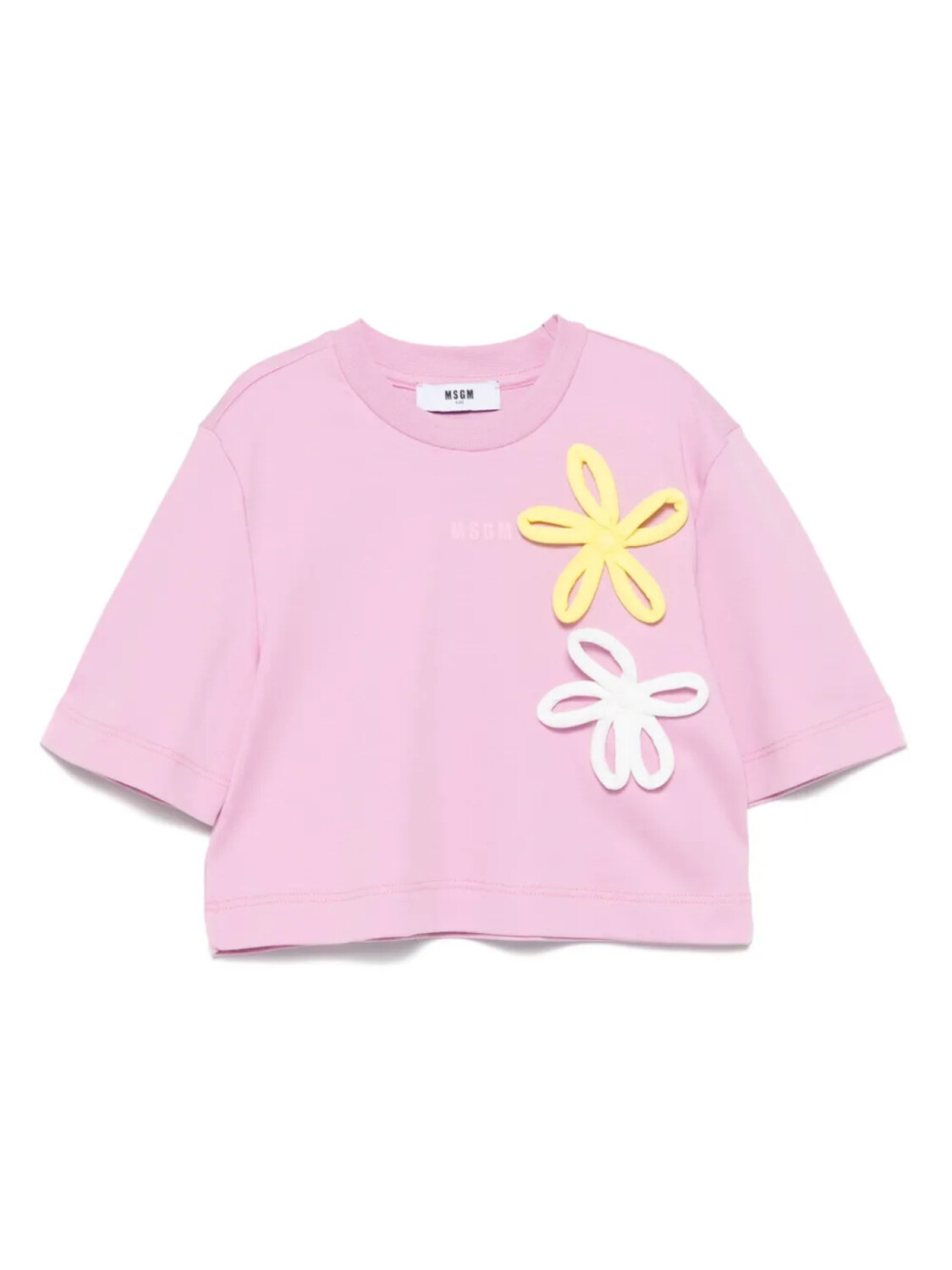 

Укороченная футболка MSGM Kids, розовый