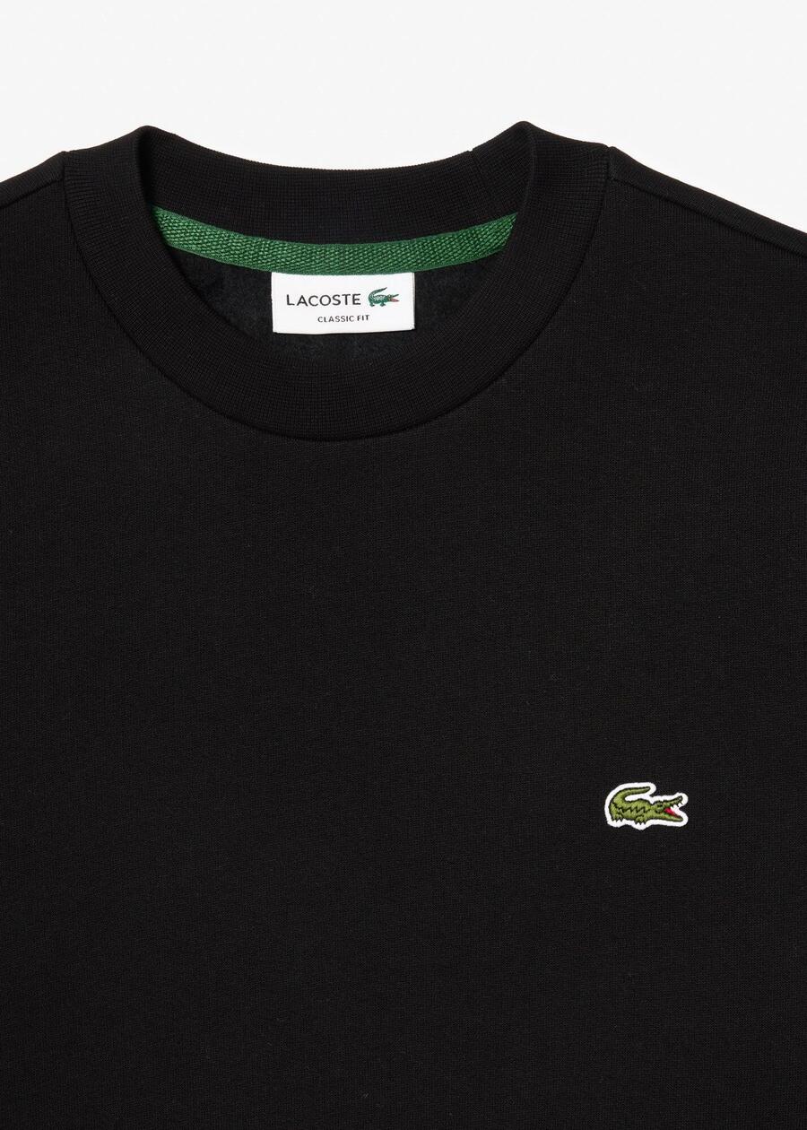 Мужской спортивный свитер Lacoste из органического хлопкового флиса с круглым вырезом - SH9608 — фото 3