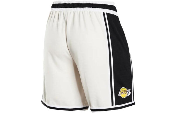 Шорты Nike NBA LA Lakers Logo Basketball Shorts 'White Black', белый — фото 2