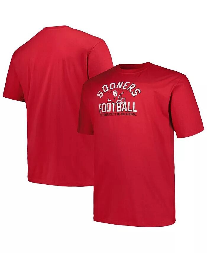 

Футболка мужская темно-красная Oklahoma Sooners Big Tall Football Helmet Champion