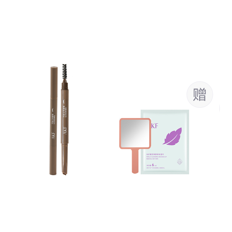 

Долговечный карандаш для бровей Triangle Waterproof And Sweat Resistant в оттенках Brown Gray Black AKF, 01 Dynamic коричневый+Hand Mirror+Makeup Remover Wipes