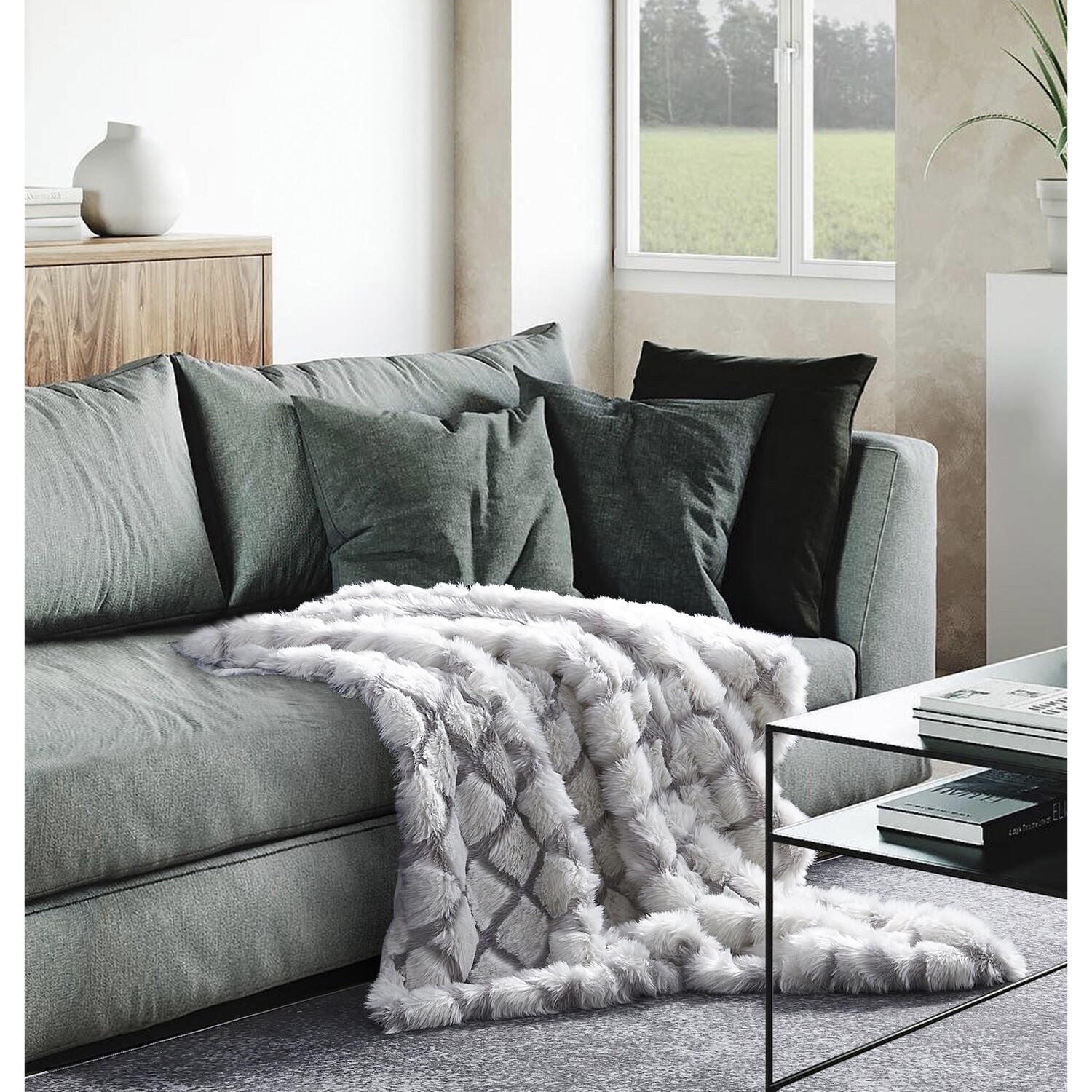 

Вязаный плед Inspired Home Makiyah, цвет Grey