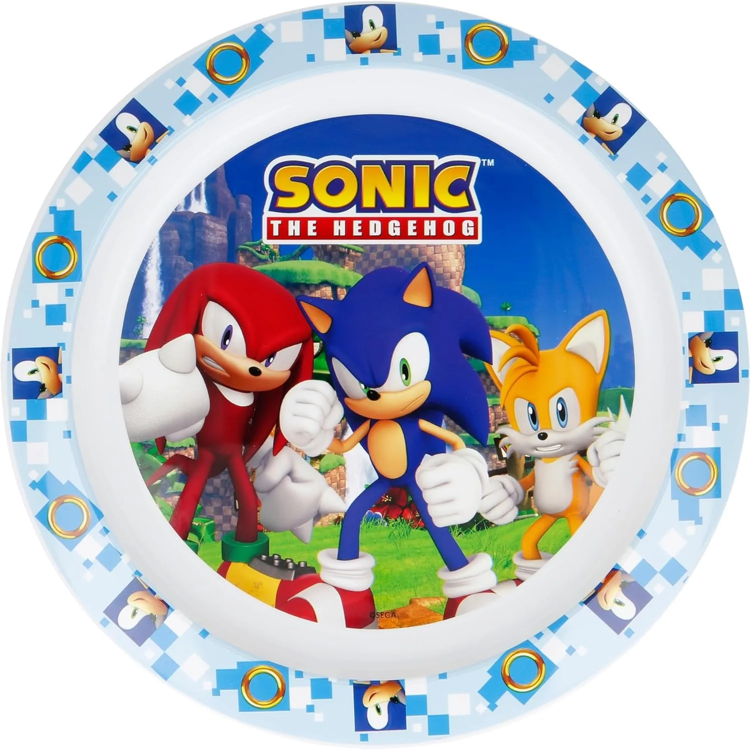 Stor Original Sega Sonic детская плоская тарелка из многоразового пластика, безопасна для микроволновки и легко моется