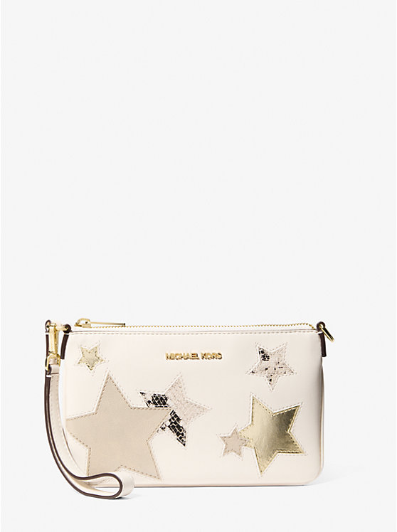 

Маленький клатч Jet Set с принтом Michael Kors, бежевый
