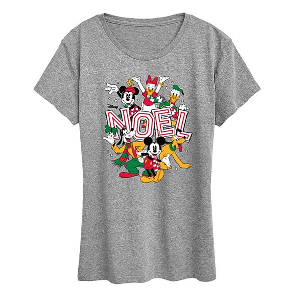 

Женская футболка Mickey & Friends Noel Graphic Disney, Heather Gray