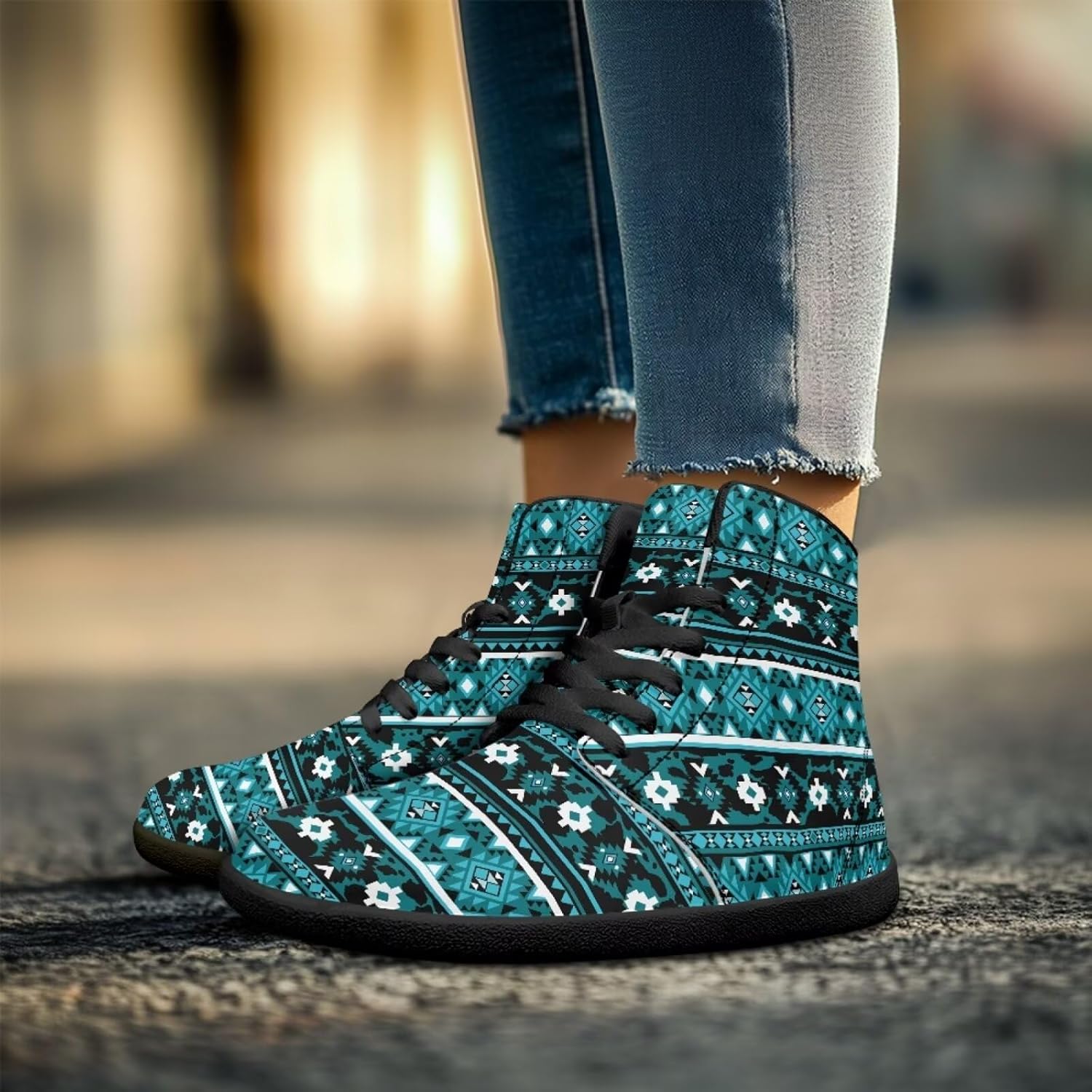 Кроссовки Binienty High Top Barefoot для женщин и мужчин, модные с нулевым перепадом, водонепроницаемые походные ботинки из ПУ-кожи, зеленый — фото 3