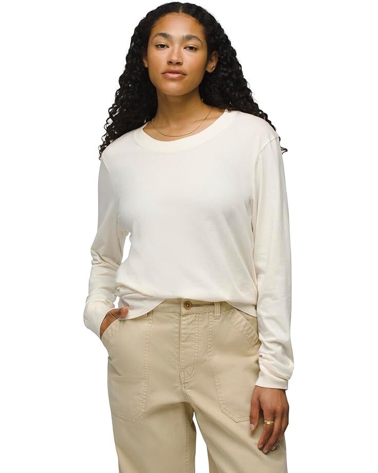 

Лонгслив Prana Everyday Vintage Washed Long Sleeve Tee, цвет Canvas