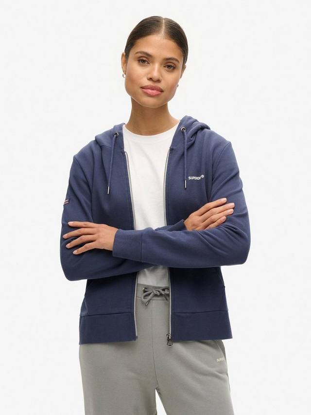 

Толстовка с капюшоном на молнии Superdry, цвет Lauren Navy
