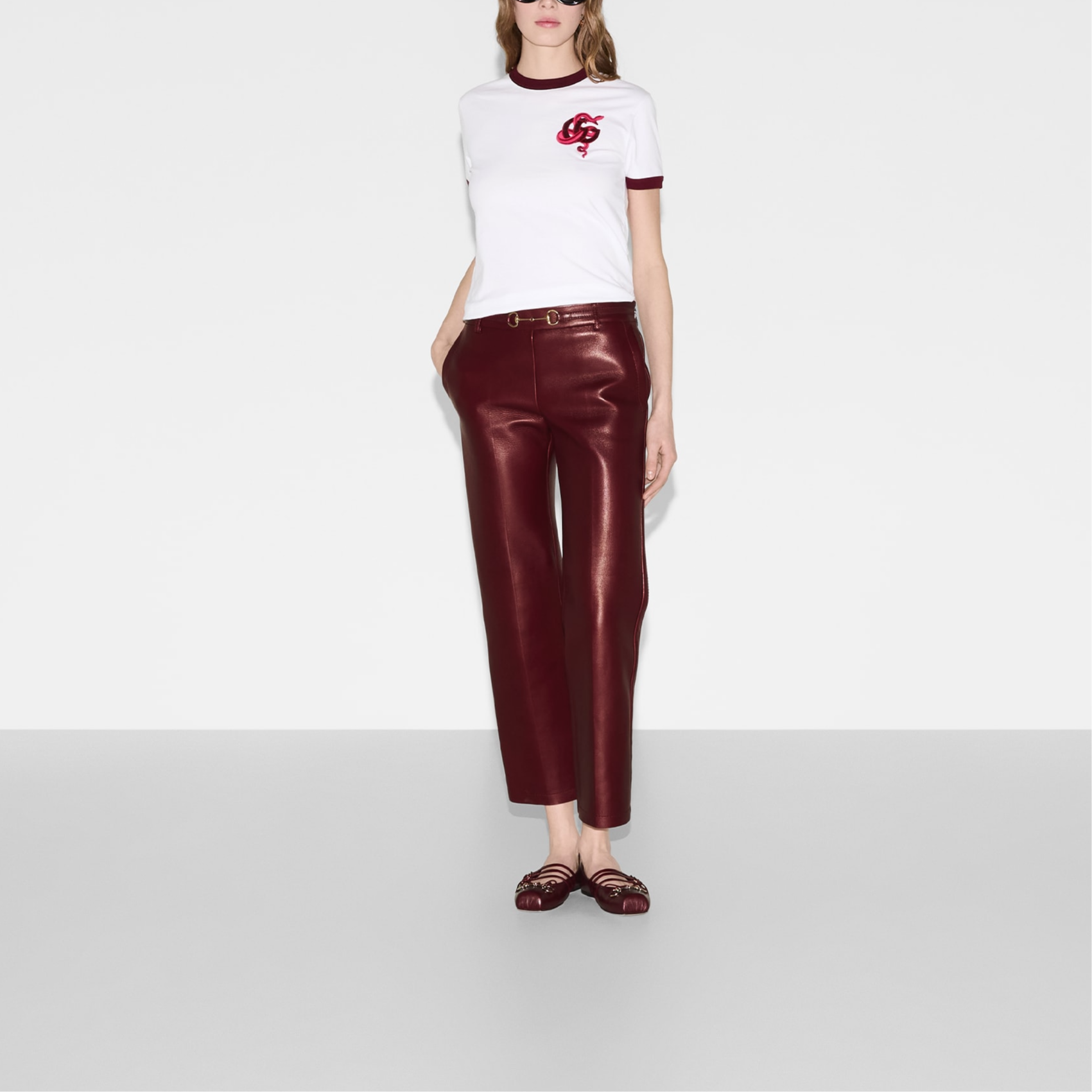 Футболка GUCCI Regular SS25, классический крой, белая — фото 4