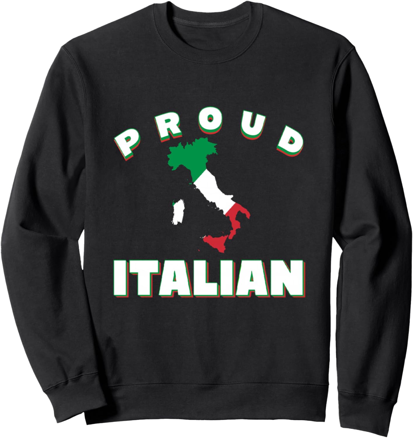 

Итальянский флаг, толстовка с итальянским флагом Proud Italian Gear, черный