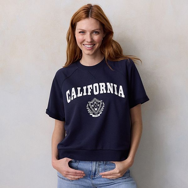 

Женский свитшот с коротким рукавом Lc Lauren Conrad