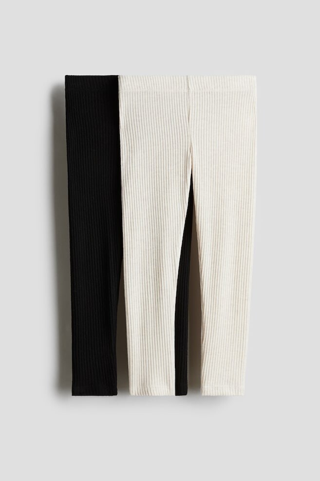 

Комплект из 2 леггинсов H&M, черный/белый