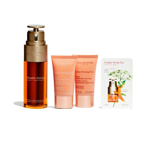 Сыворотка Clarins — Дневной и ночной антивозрастной уход Cofre Doble Serum & Extra-Firming , 1 UD, 50 мл — фото 2