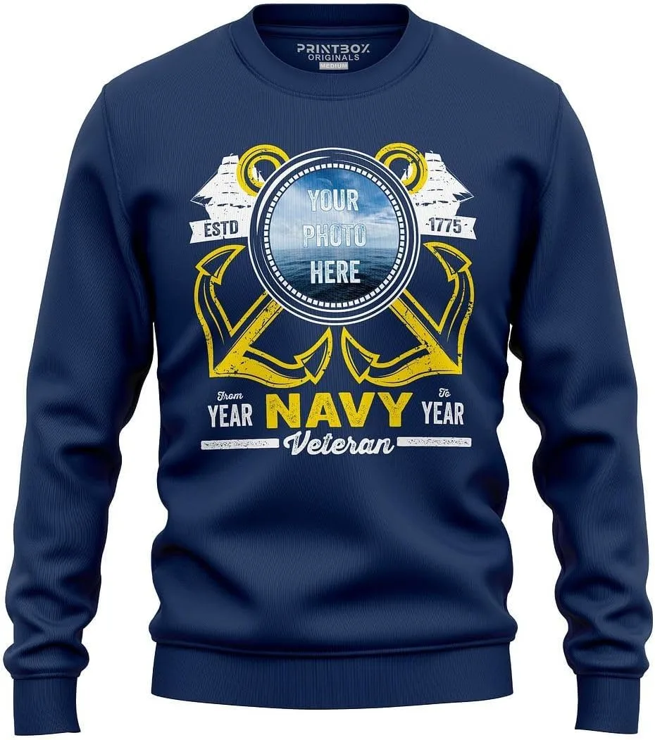 

Printbox Originals Custom Navy Veterans мужской свитер, Military Maritime Apparel