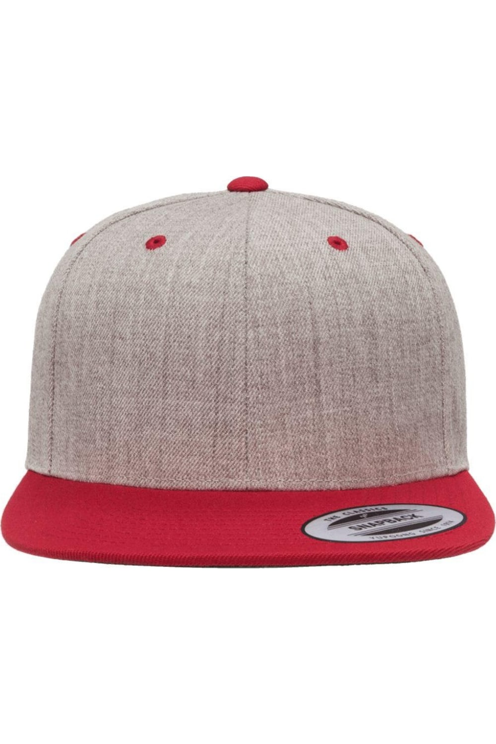 

Кепка с плоским козырьком YP Classics Snapback, цвет heather grey/ red