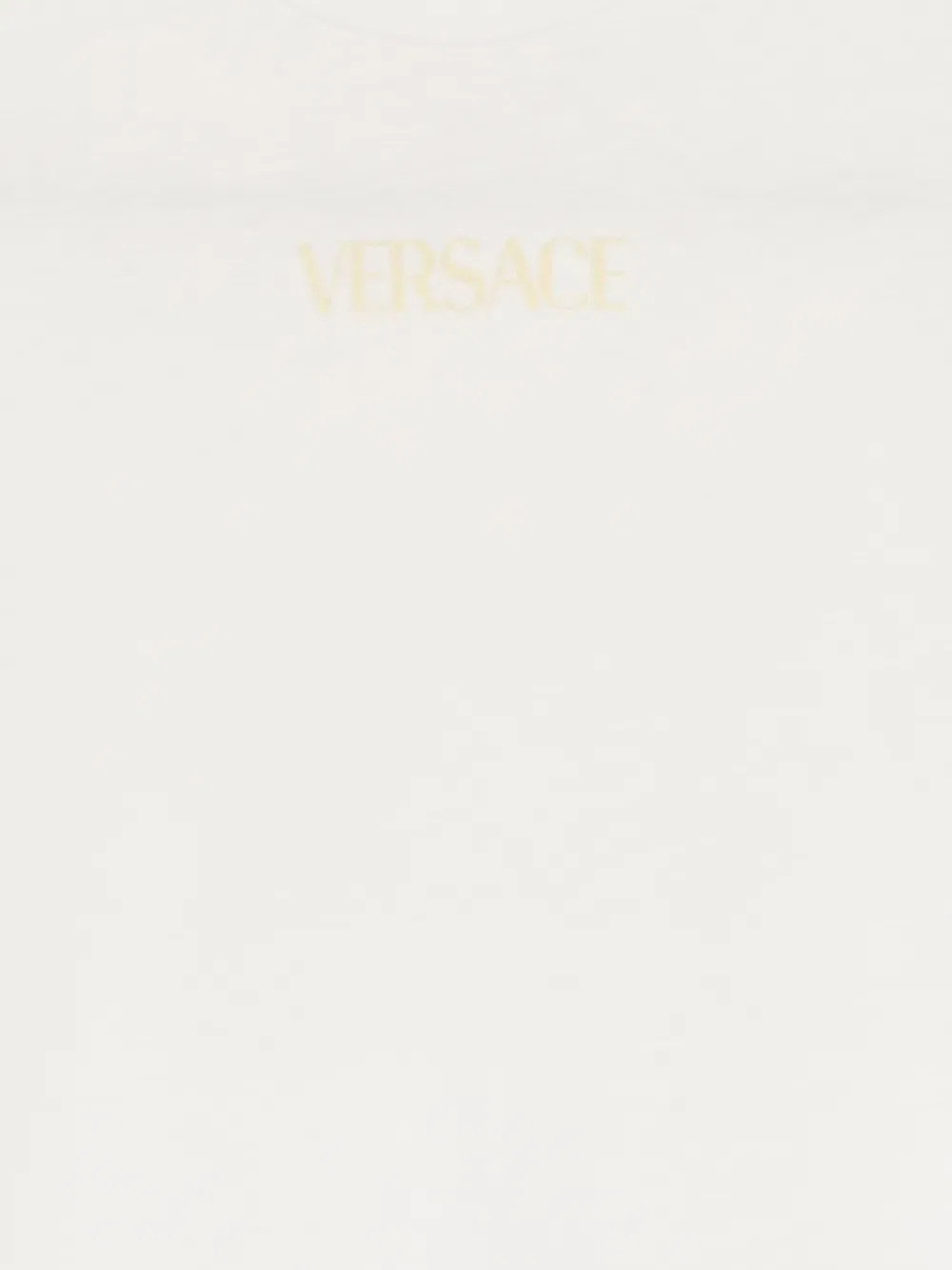 Футболка с круглым вырезом и принтом логотипа Versace Kids, белый — фото 3