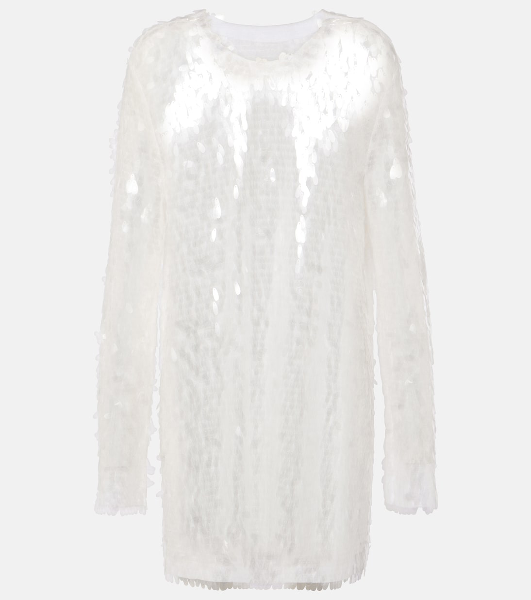 

Мини-платье с пайетками Norma Kamali, Clear/White