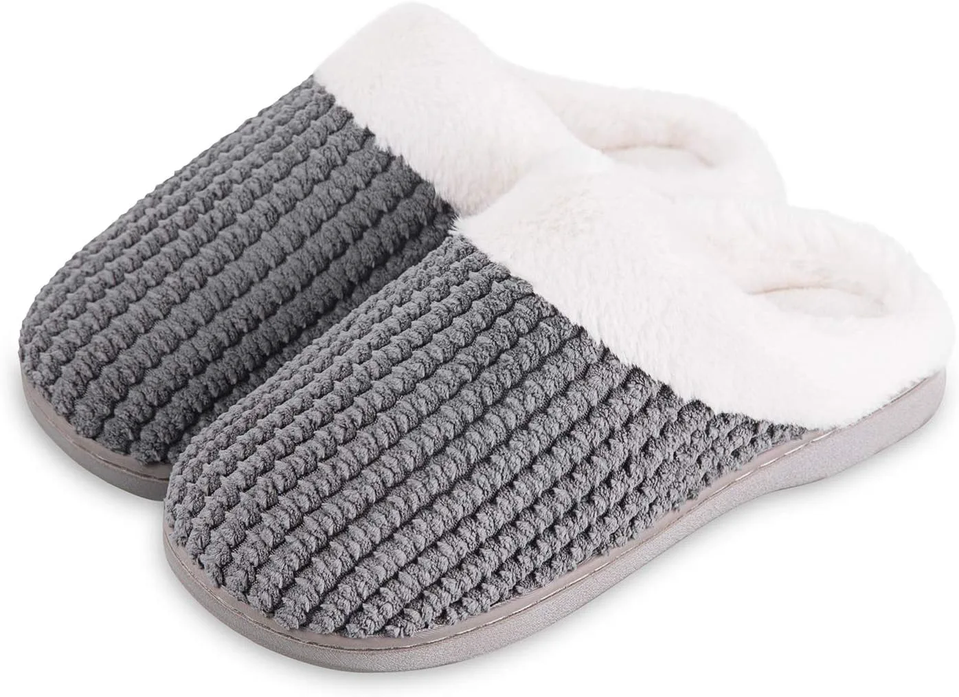 Женские домашние тапочки WateLves Comfort с эффектом памяти, мягкой подкладкой, для дома и улицы, темно-серый