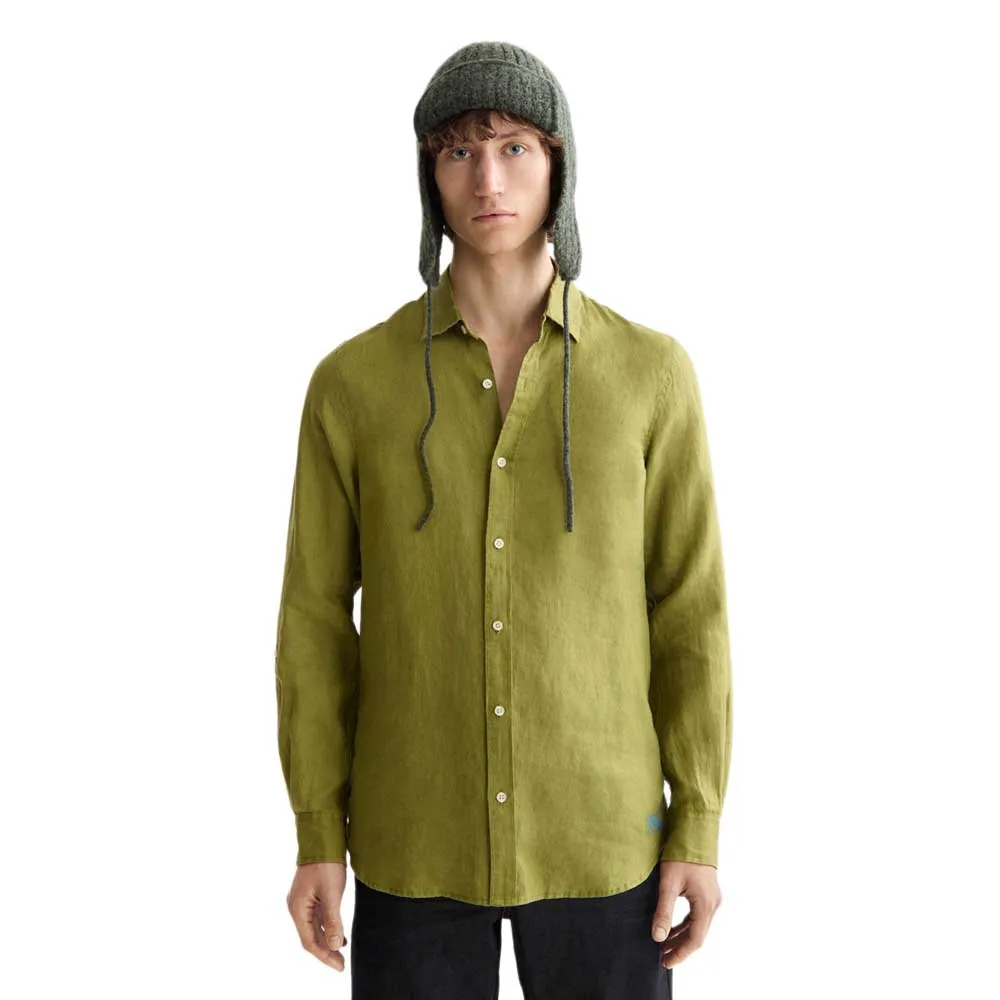 

Рубашка Scotch & Soda Regular-Fit Linen, зеленый