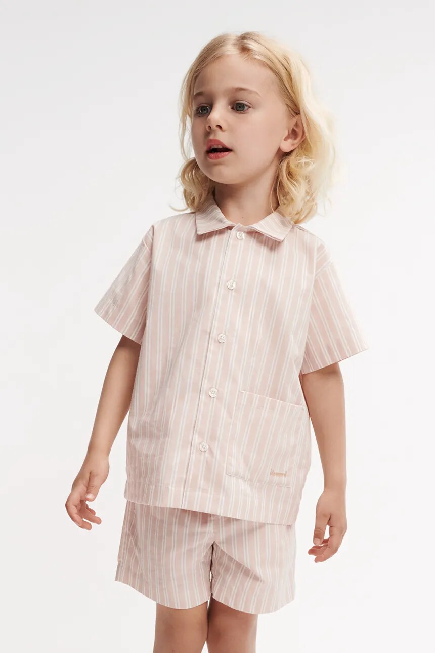 

Детский комплект из хлопка Leona Stripe Set Liewood, оранжевый